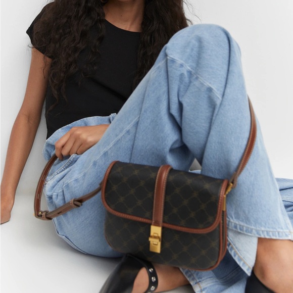Mango Shoulder Bag with Printed Logo - Picture 1 of 7